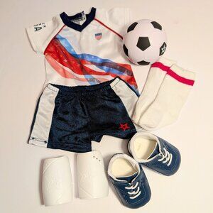 American Girl 18" Doll Team USA Soccer Outfit Set - Retired